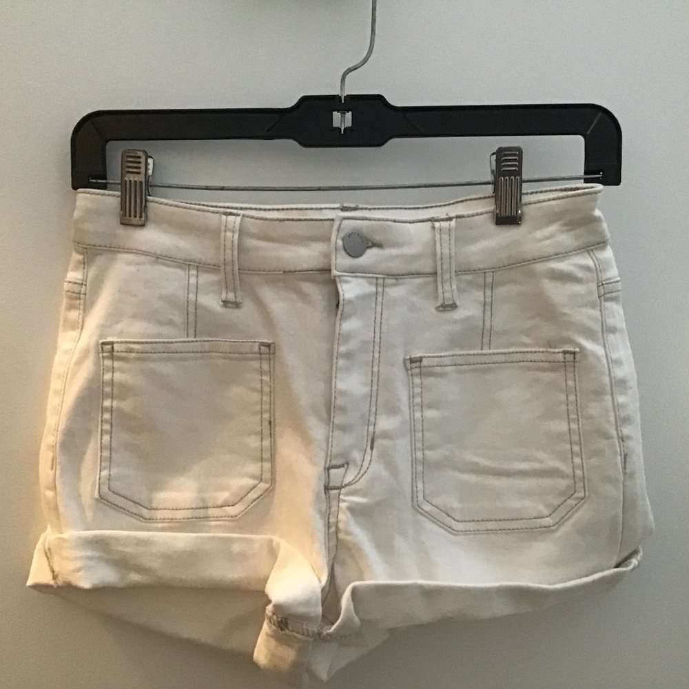 Off white denim short